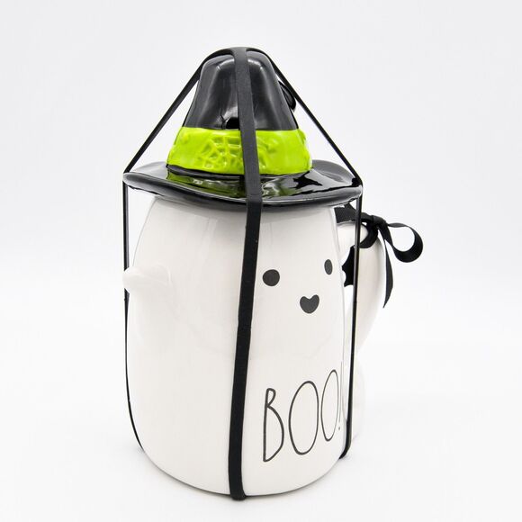 Rae Dunn Boo! Witch Mug, 16oz Ceramic Ghost Mug with Witch Hat Lid, Halloween - Picture 4 of 7